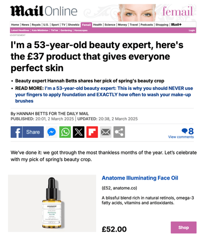 Illuminating Rose-hip, Grape Seed & Avocado Face Oil