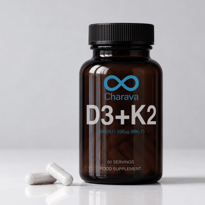 Charava Vitamin D3 (4000IU) + K2 (MK-7)