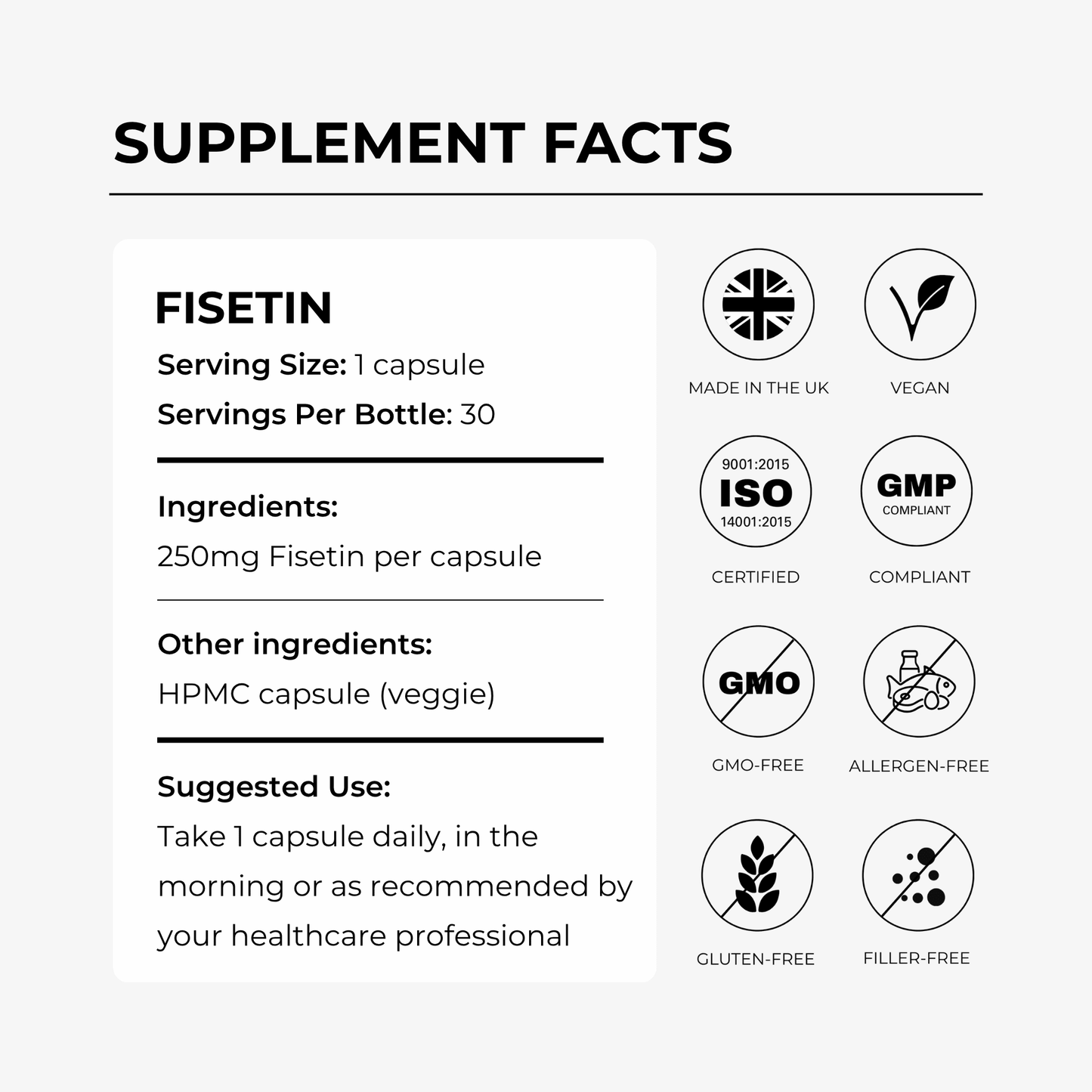 Fisetin 250mg