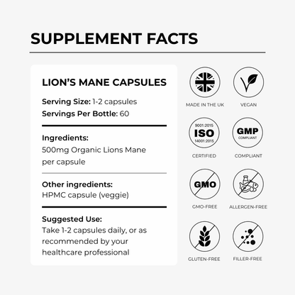 Lions Mane Mushroom 500mg