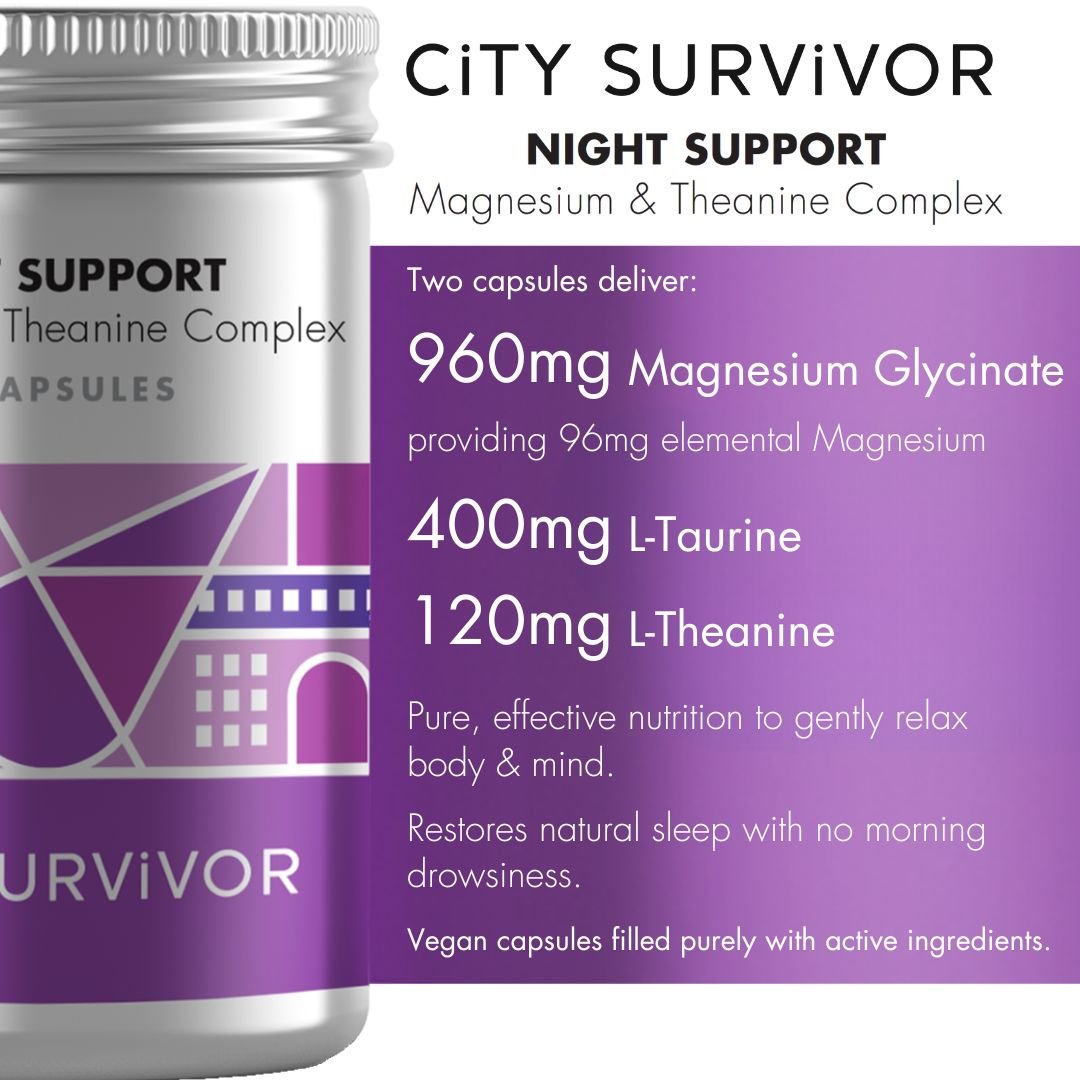 City Survivor Night Support - Magnesium- und L-Theanin-Ergänzung