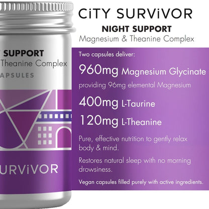 City Survivor Night Support - Magnesium- und L-Theanin-Ergänzung