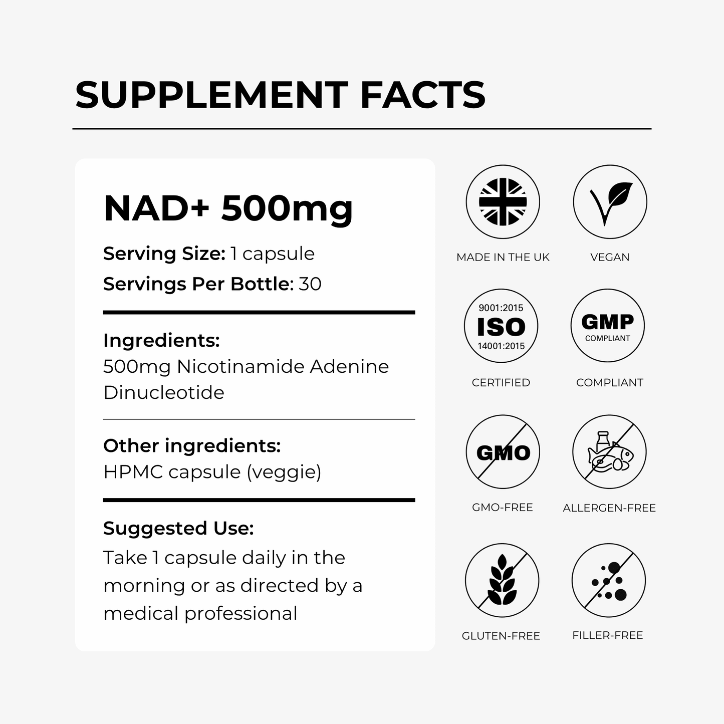 NAD+ 500mg